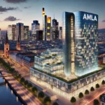 Die Frankfurter Skyline. In der Mitte befindet sich der Sitz der AMLA.