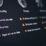 A security and privacy dashboard with its status.