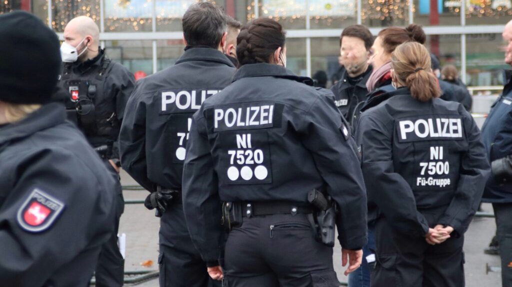 a group of police officers standing next to each other