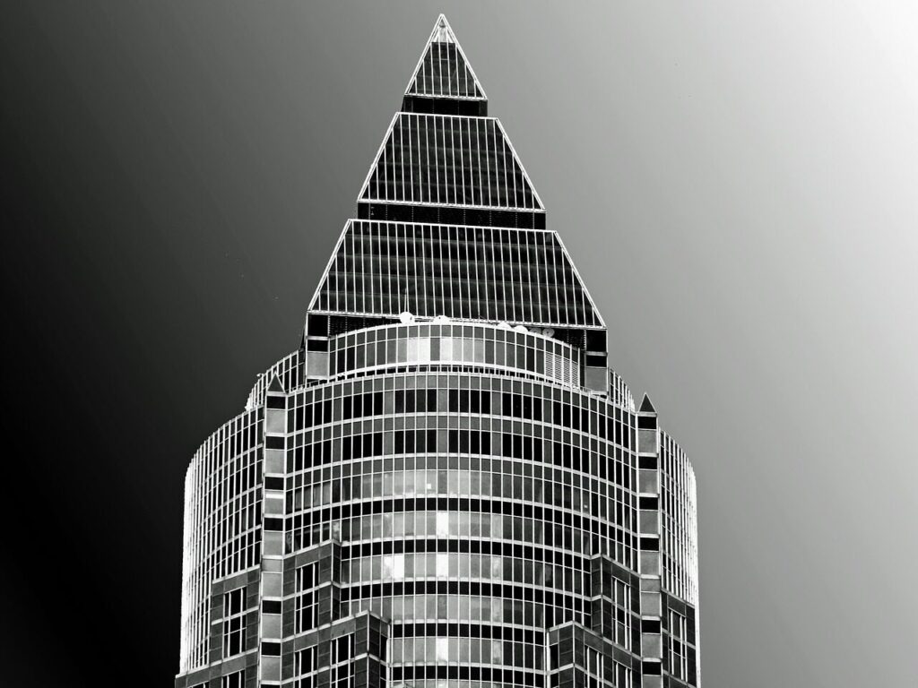 landmark, messeturm, frankfurt, skyscraper, office skyscraper, facade, building, window, architecture, city, ai generated